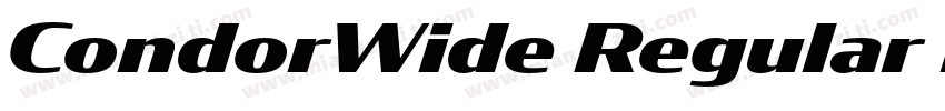 CondorWide Regular Italic字体转换